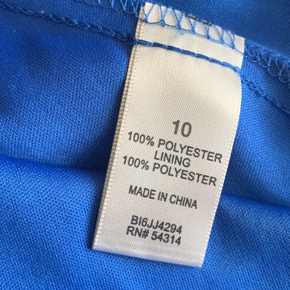 EUC Dress Barn Lace Overlay Sleeveless Royal Blue Dress - Picture 9 of 9